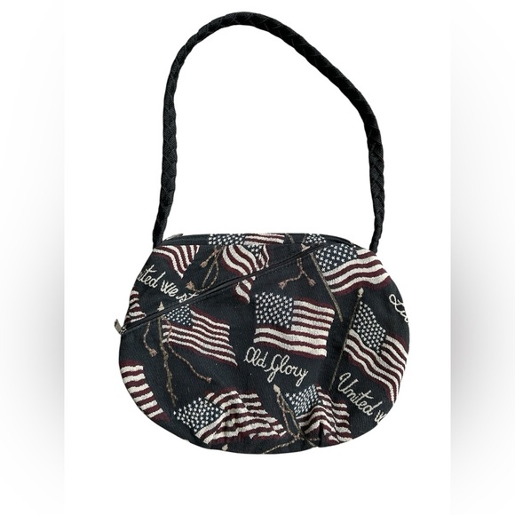 Old Glory Vintage Tapestry Shoulder Purse. United We Stand Patriot - Picture 2 of 9